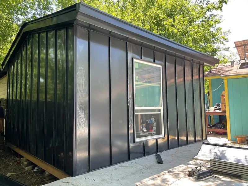 Black standing seam metal wall panels for Metal Roof Installation in Elk Grove